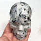 Rainbow Moonstone with Black Tourmaline Skull Healing Crystal Carving 809g