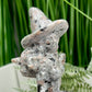 Yooperlite Witch on Broom UV Reactive Healing Crystal Carving 280g 150mm