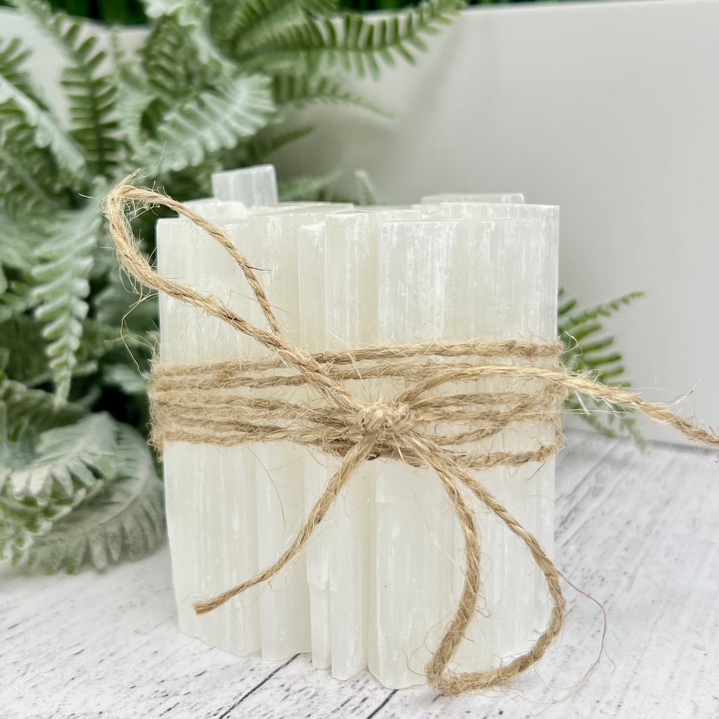 Satin Spar Selenite Moroccan Raw Sticks Wands Crystals 20 sticks 495g 8-9cm