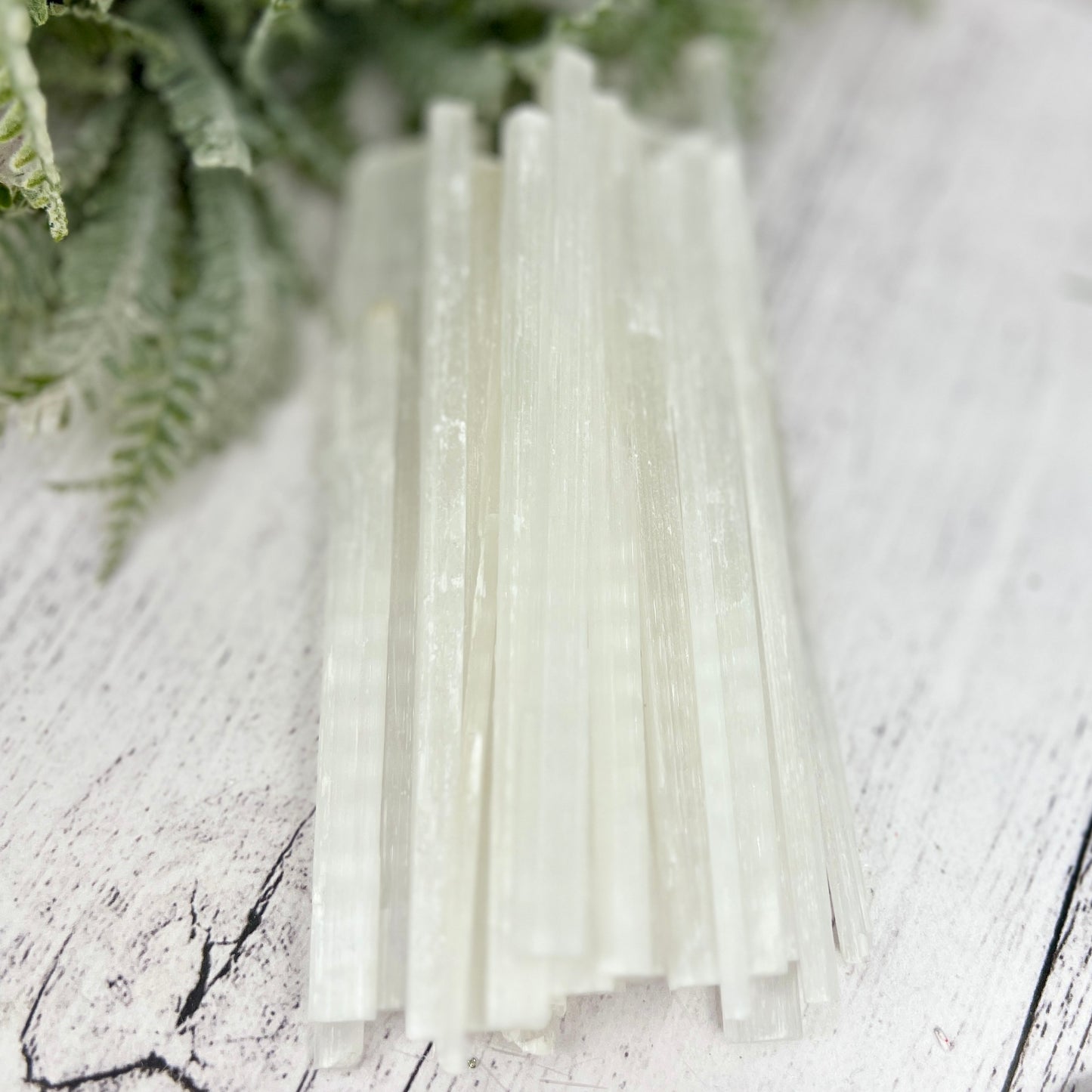 Satin Spar Selenite Moroccan Raw Sticks Wands Healing Crystals 450g 14-17cm