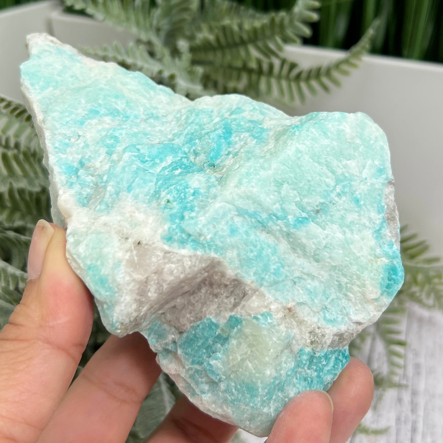 Blue Amazonite Natural Raw Specimen Flashy Crystal 470g