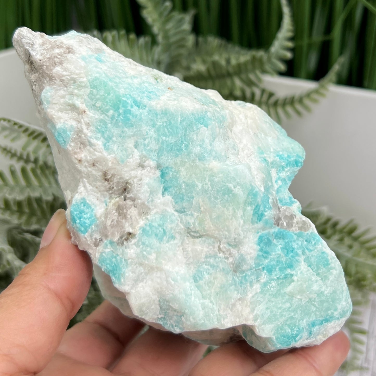Blue Amazonite Natural Raw Specimen Flashy Crystal 470g
