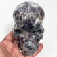 Zebra Fluorite Skull Healing Crystal Skull Carving 985g