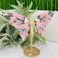 Peruvian Rhodonite Butterfly Wings with Stand Compassion Emotional Balance Crystal