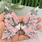 Peruvian Rhodonite Butterfly Wings with Stand Compassion Emotional Balance Crystal