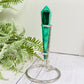 Malachite Wand with Stand Crystal 32g 91mm