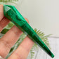 Malachite Wand with Stand Crystal 32g 91mm