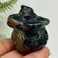 Volcanic Agate Halloween Pumpkin Witches Hat UV Reactive Crystal 78g
