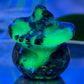 Volcanic Agate Halloween Pumpkin Witches Hat UV Reactive Crystal 78g