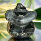 Volcanic Agate Halloween Pumpkin Witches Hat UV Reactive Crystal 78g