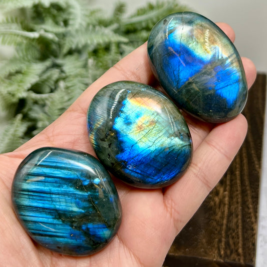 Labradorite Palm Stones Crystal Meditation Worry YOU CHOOSE