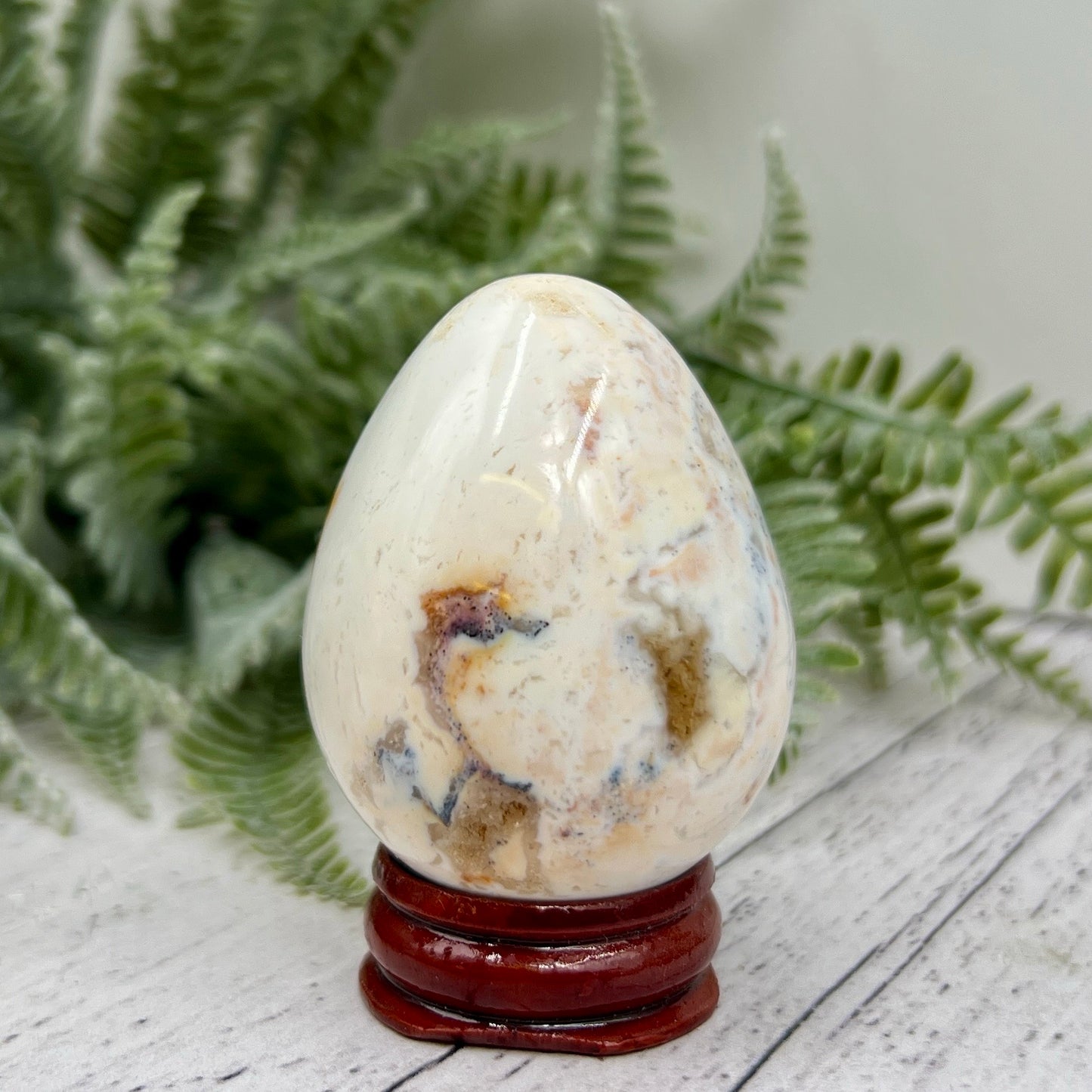 Agate Egg with Stand Healing Crystal 108g
