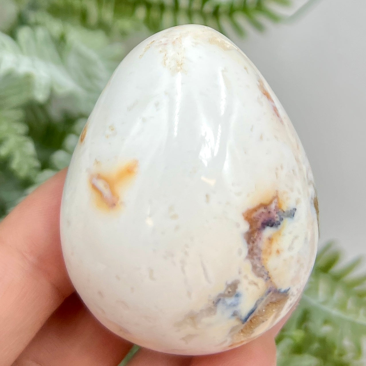 Agate Egg with Stand Healing Crystal 108g