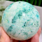 Fynchenite Phoenix Stone with Pyrite Sphere Crystal Ball 424g 68mm