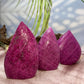 Honeycomb Ruby Flames UV Reactive Crystal Carvings YOU CHOOSE