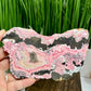 Peruvian Rhodonite Slice Slab with Stand Compassion Emotional Balance Crystal 548g
