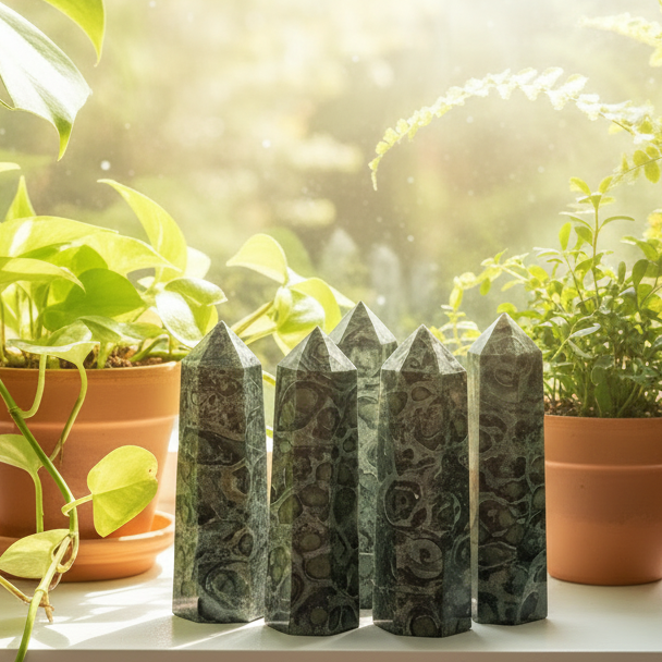 Kambaba Jasper Points Towers Crystal Generators YOU CHOOSE