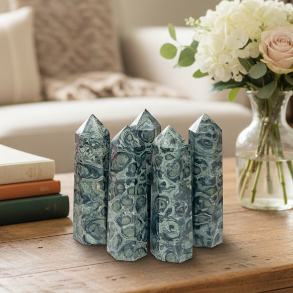Kambaba Jasper Points Towers Crystal Generators YOU CHOOSE