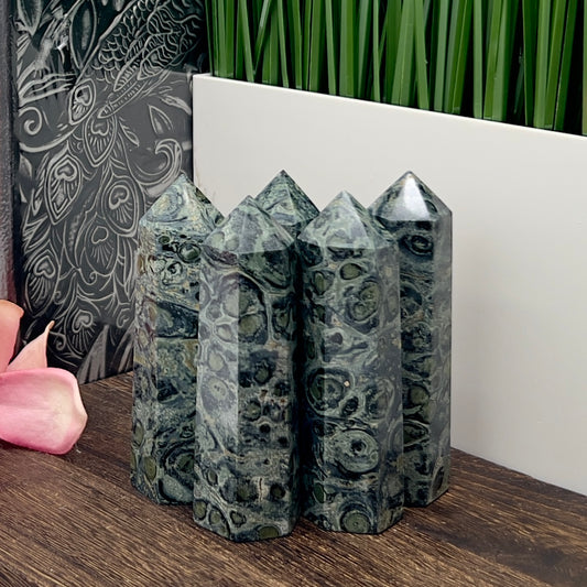 Kambaba Jasper Points Towers Crystal Generators YOU CHOOSE