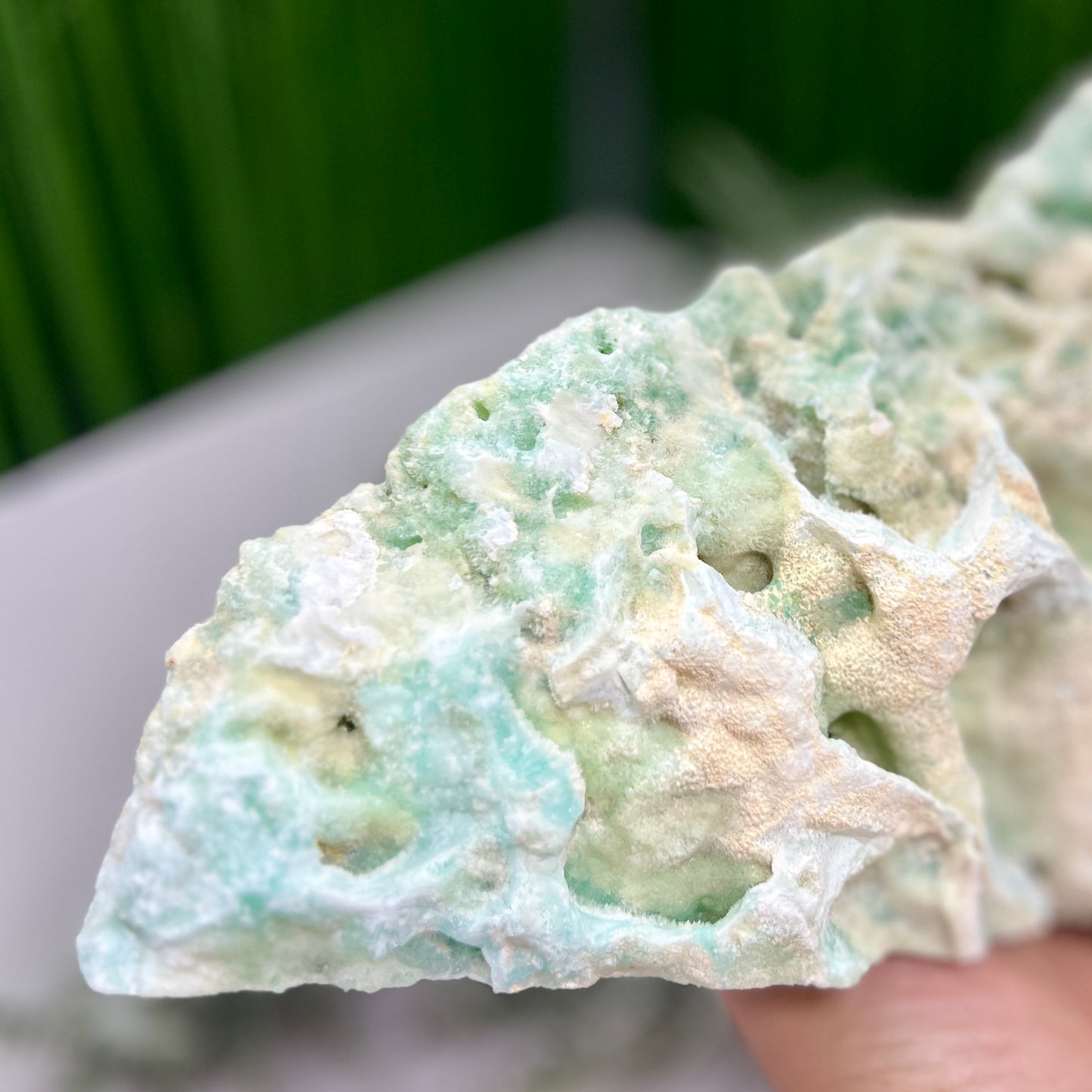 Blue Aragonite Slab Large Self Standing Slice Crystal Specimen 1518g