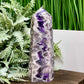 Chevron Dream Amethyst Tower Healing Crystal Generator 576g 153mm