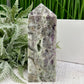 Sphalerite with Quartz Purple Green Fluorite Druzy Tower Crystal Generator 1472g 172mm