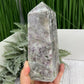 Sphalerite with Quartz Purple Green Fluorite Druzy Tower Crystal Generator 1472g 172mm