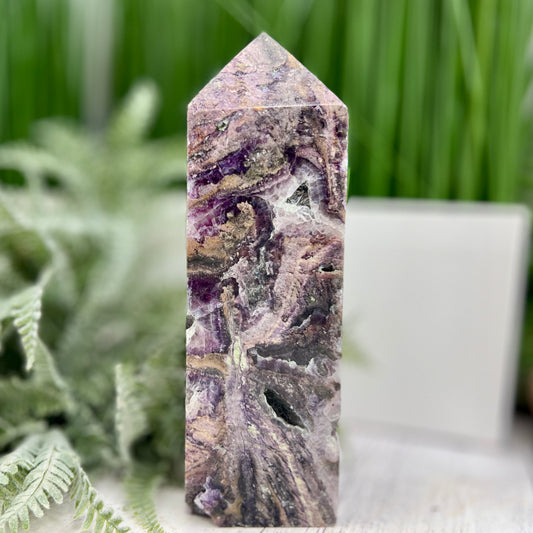 Sphalerite with Quartz Fluorite Druzy Tower Crystal Generator 2117g
