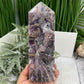 Sphalerite with Quartz Fluorite Druzy Tower Crystal Generator 2117g