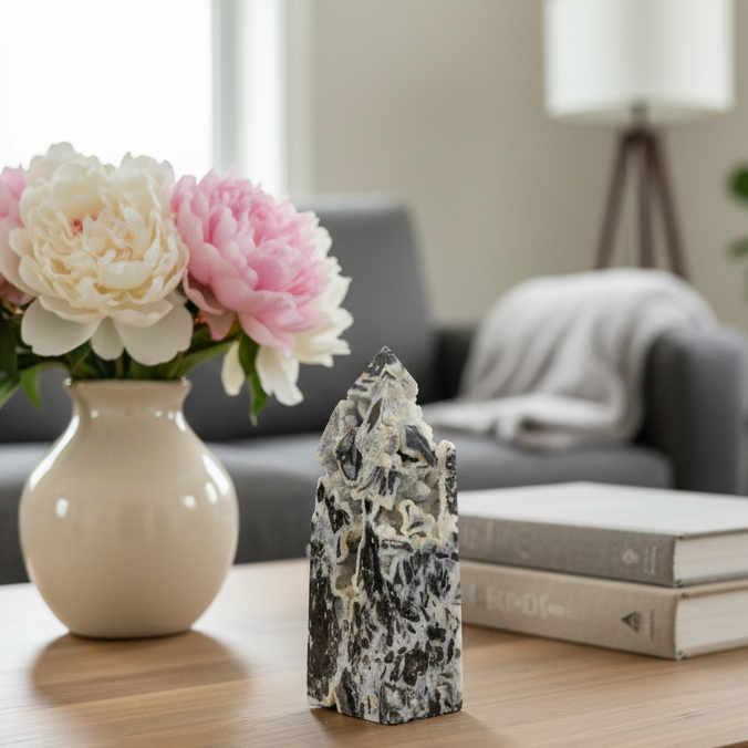 Sphalerite Druzy Quartz Tower Crystal Generator 734g 161mm