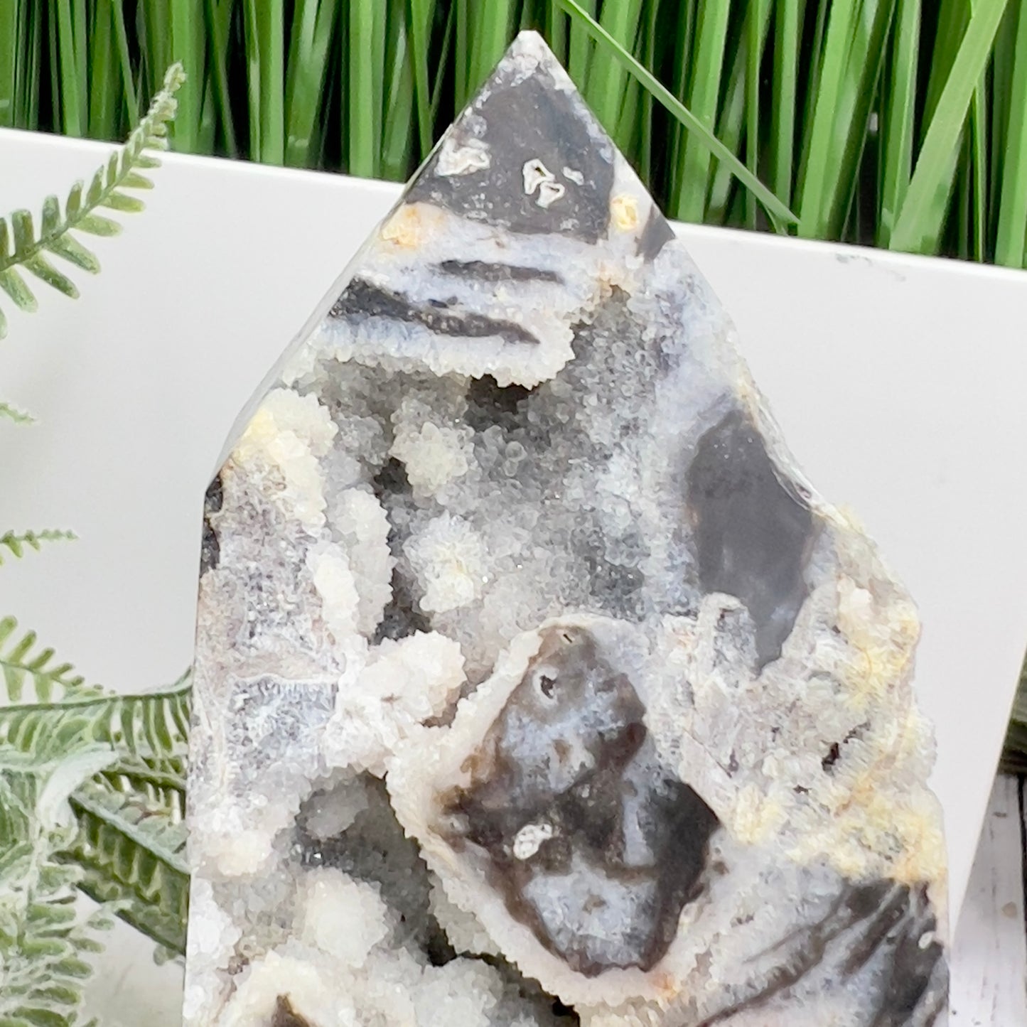 Sphalerite Druzy Quartz Tower Crystal Generator 734g 161mm