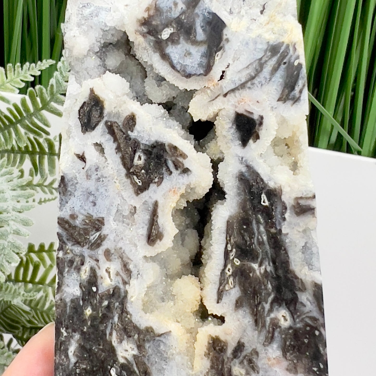 Sphalerite Druzy Quartz Tower Crystal Generator 734g 161mm
