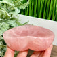 Rose Quartz Pink Heart Bowl Healing Crystal Carving 624g