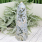 Ocean Sea Jasper Tower Healing Crystal Generator 554g 164mm