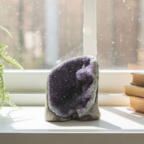 Amethyst Geode Cluster Cave Healing Natural Crystal 544g