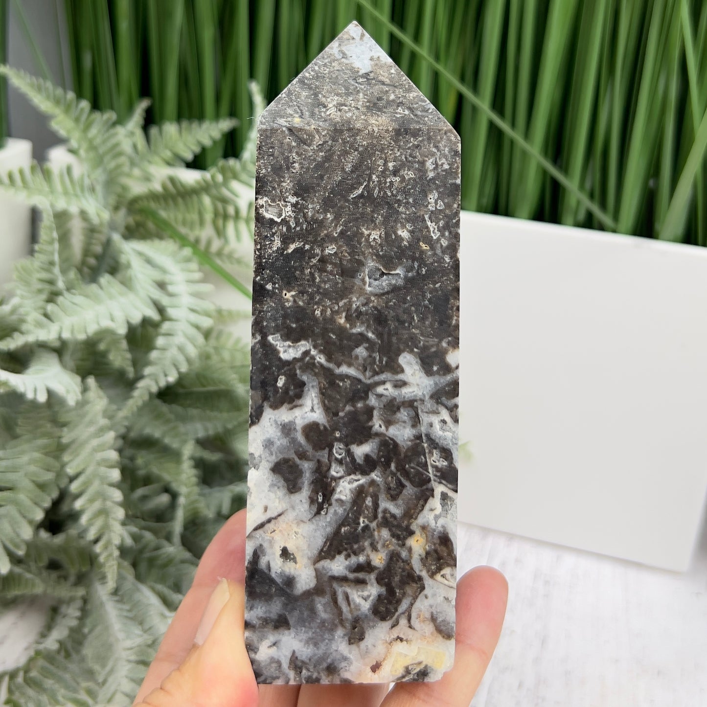 Sphalerite Quartz Druzy Tower Crystal Generator 540g 135mm