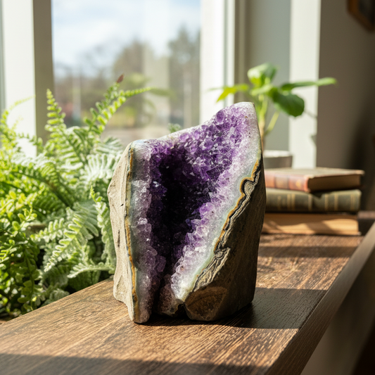 Amethyst Geode Cluster Cave Healing Natural Crystal 682g