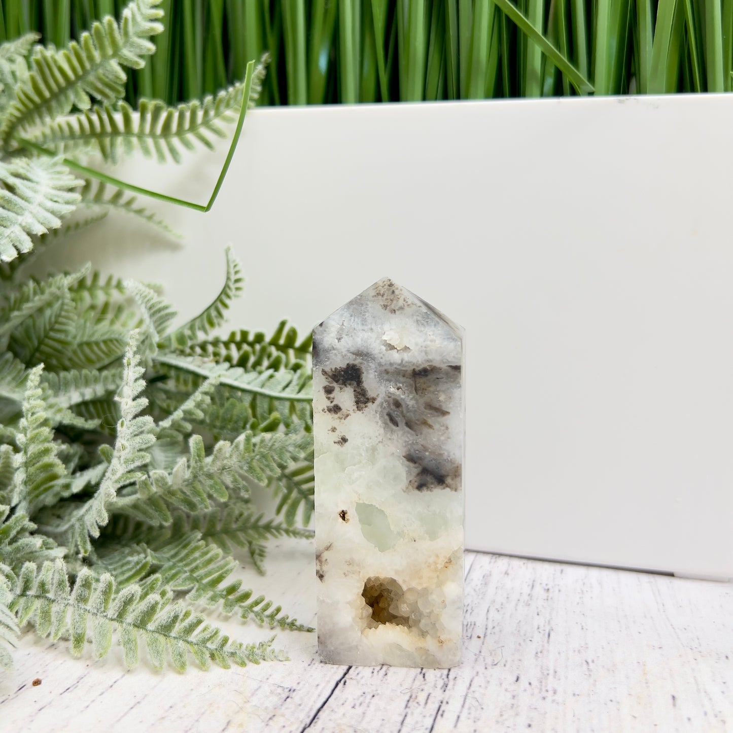 Sphalerite Quartz Druzy Tower Crystal Generator 172g 88mm