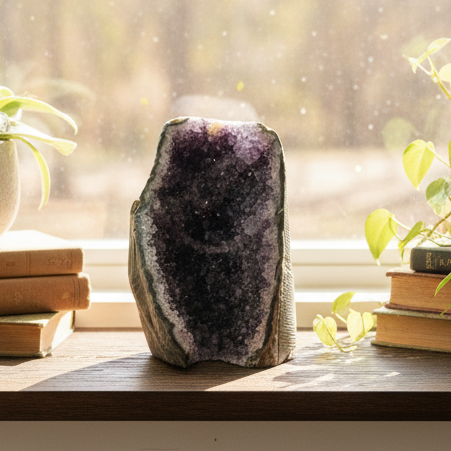 Amethyst Geode Cluster Cave Healing Natural Crystal 432g