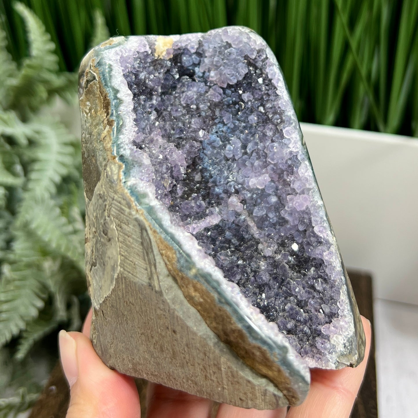 Amethyst Geode Cluster Cave Healing Natural Crystal 432g