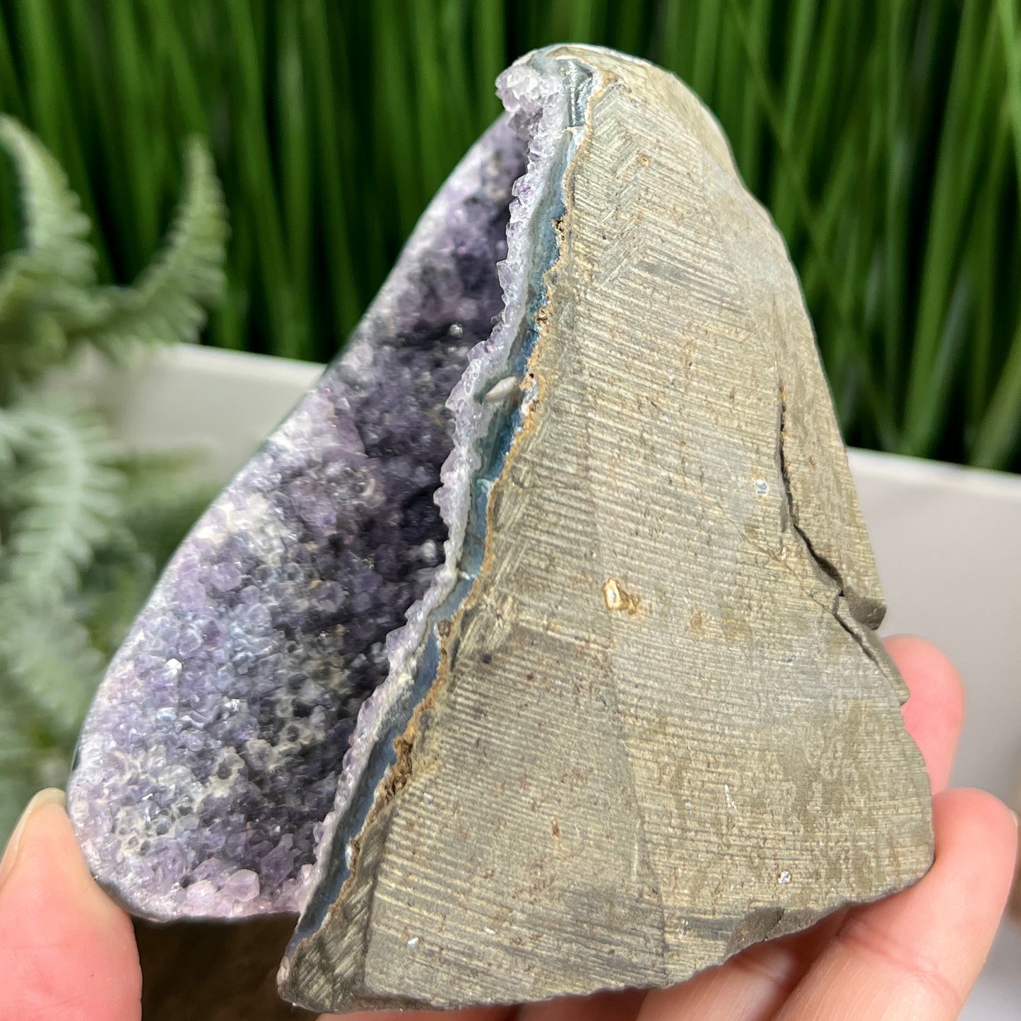 Amethyst Geode Cluster Cave Healing Natural Crystal 432g