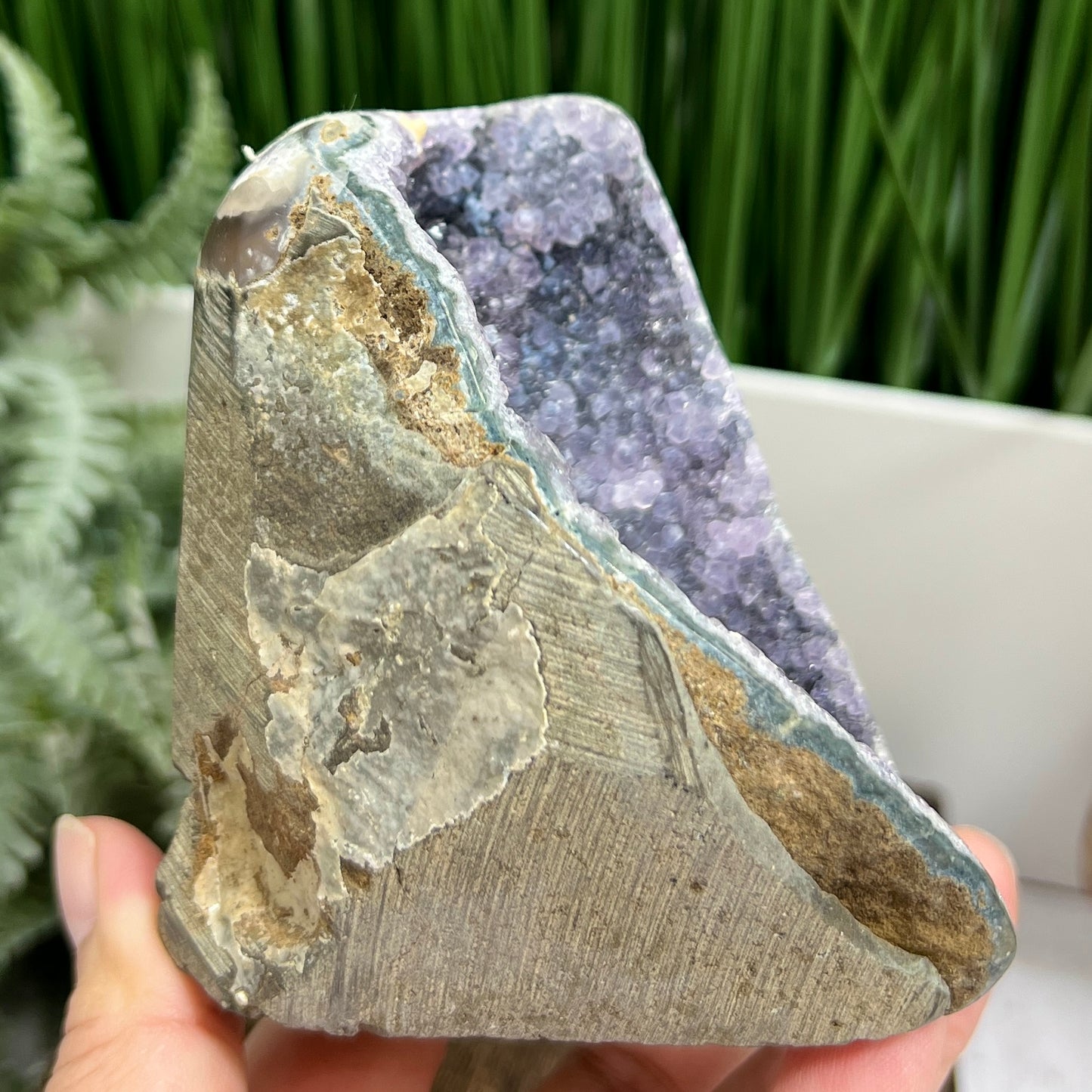 Amethyst Geode Cluster Cave Healing Natural Crystal 432g