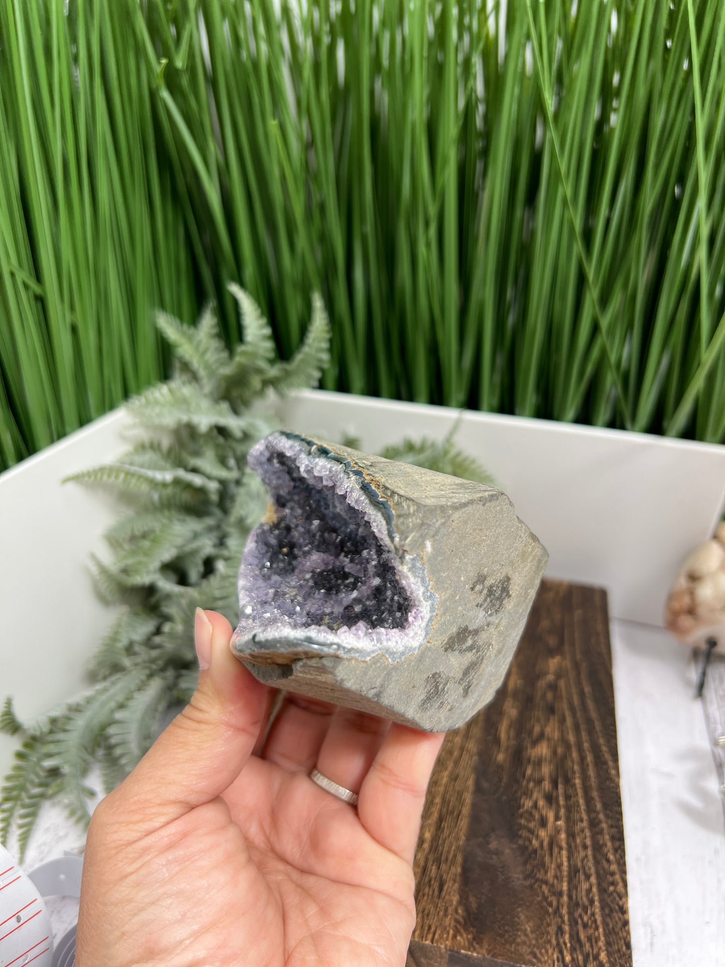 Amethyst Geode Cluster Cave Healing Natural Crystal 432g
