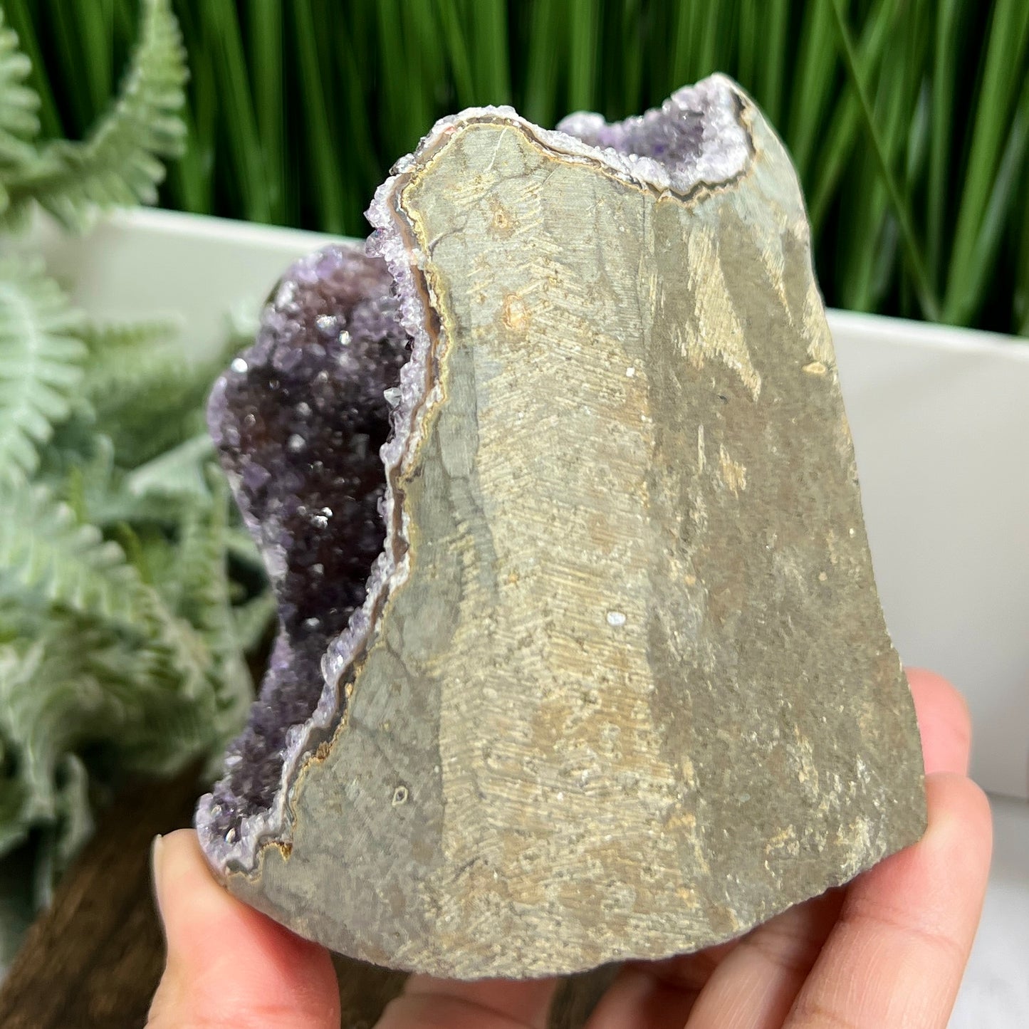 Ametrine Amethyst Citrine Geode Cluster Cave Healing Natural Crystal 722g