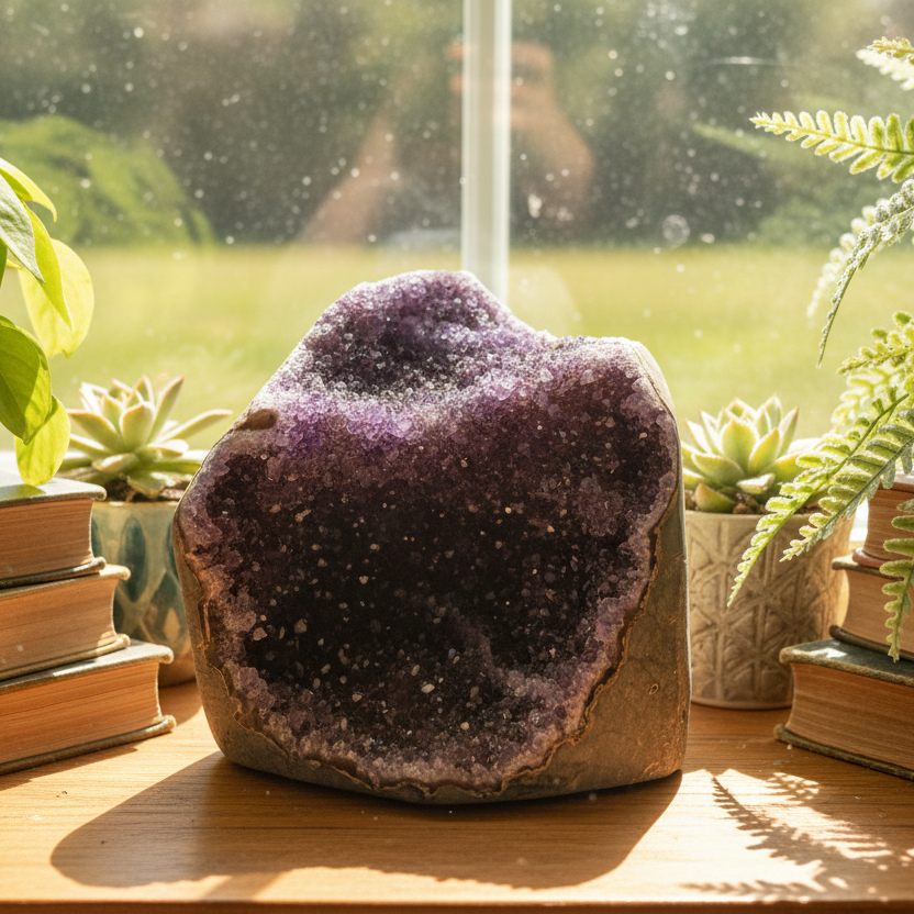 Ametrine Amethyst Citrine Geode Cluster Cave Healing Natural Crystal 722g