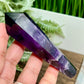 Chevron Dream Amethyst Prism with Stand Healing Crystal Carving 114g