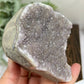 Grey Amethyst Geode Cluster Cave Healing Natural Crystal 570g