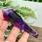 Chevron Dream Amethyst Prism with Stand Healing Crystal Carving 78g