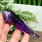 Chevron Dream Amethyst Prism with Stand Healing Crystal Carving 78g