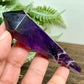 Chevron Dream Amethyst Prism with Stand Healing Crystal Carving 72g